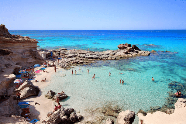 Playa de Es Caló des Mort en Formentera